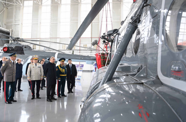 K. Tokaev Milli muhafaza hava üssü açılış törenine katıldı