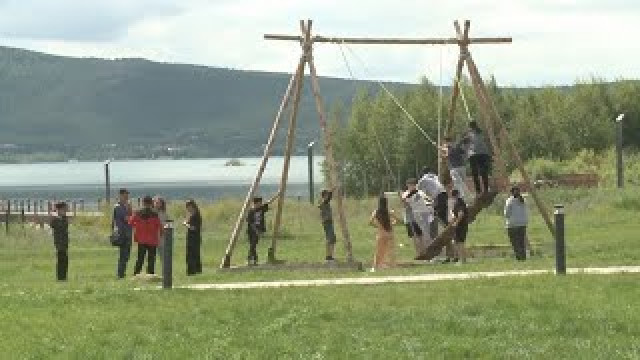 Ethnic Kazakh children enjoy summer camp in Burabai resort