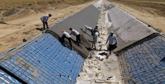 New reservoir under construction in Turkistan region