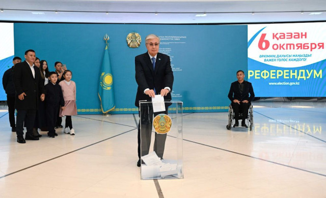 President Tokayev casts his vote in nationwide referendum
