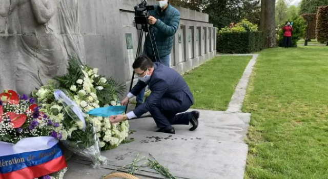 Kazak kahramanları Belçika'da anıldı