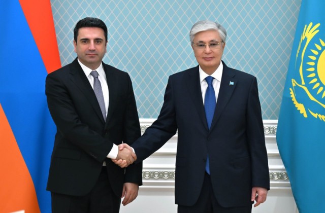 Kazakh President receives Chairman of Armenian National Assembly