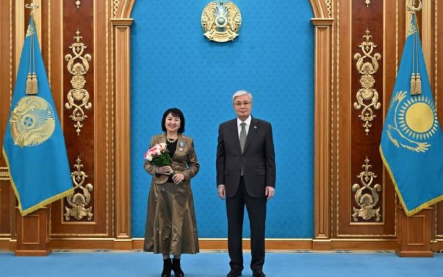 President of Kazakhstan presents state awards to cultural figures