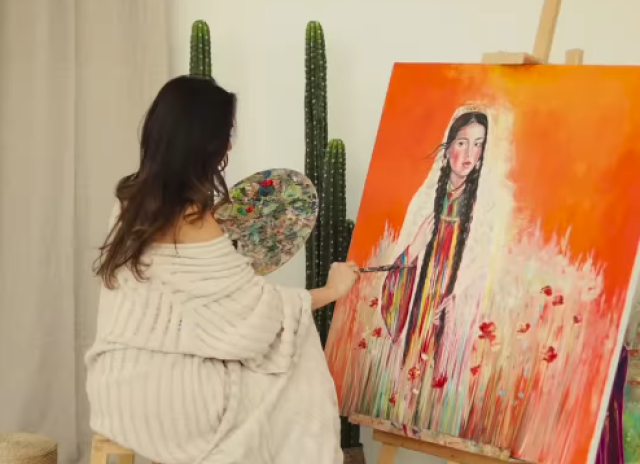 Artist from Almaty creates ethnic paintings