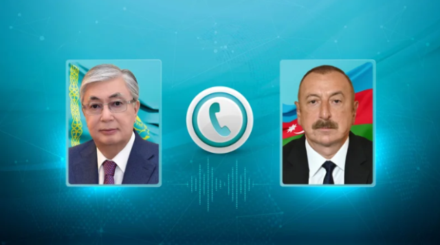 Kasım Comart Tokayev, Azerbaycan Devlet Başkanı ile telefon görüşmesi yaptı