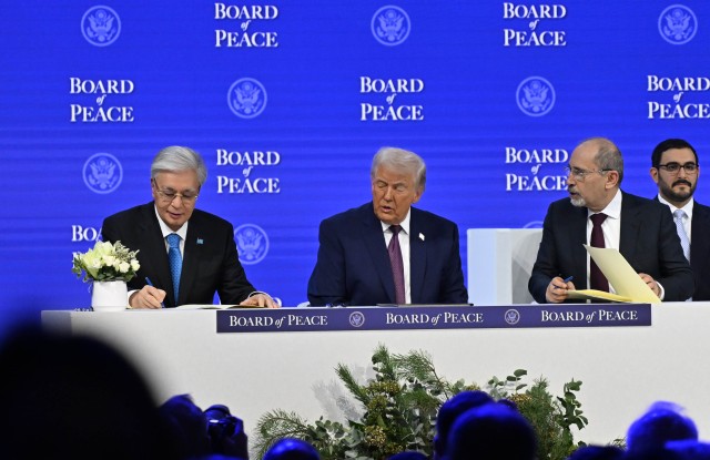 Kazakh President Kassym-Jomart Tokayev signs Board of Peace charter