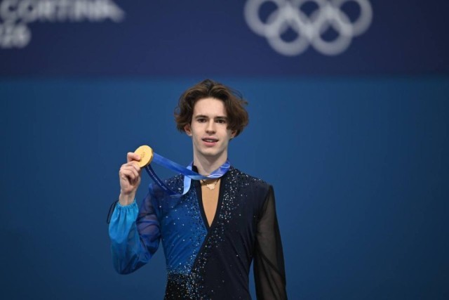 Historic victory: Mikhail Shaidorov crowned Olympic champion in Italy